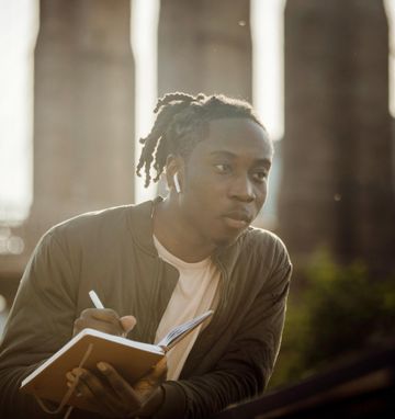 Man absorbing sunlight to boost Vitamin D levels